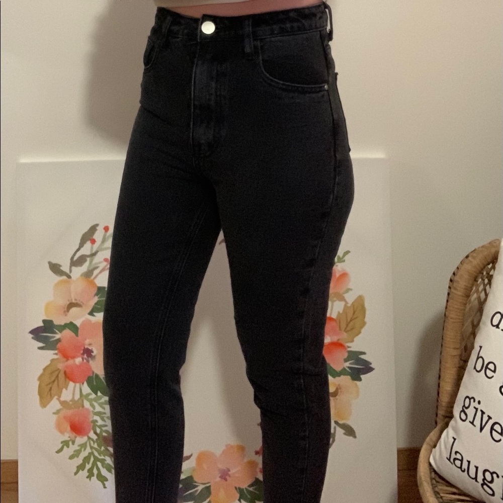 Nasty Gal Black Mom Jeans